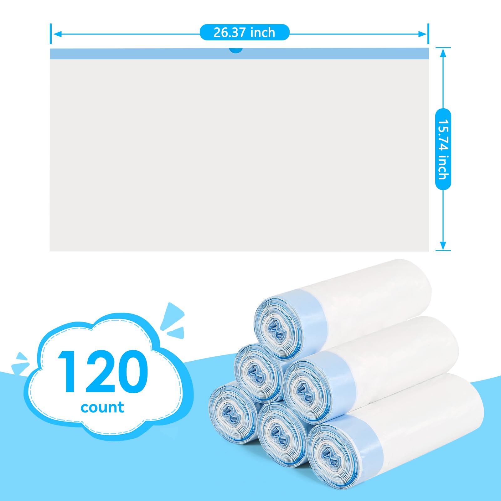 LoopTime bolsas para caja automática de gatos, tamaño adecuado para recogidas eficientes