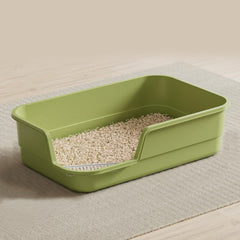 LoopTime caja de arena para gatos con entrada baja, acceso cómodo.