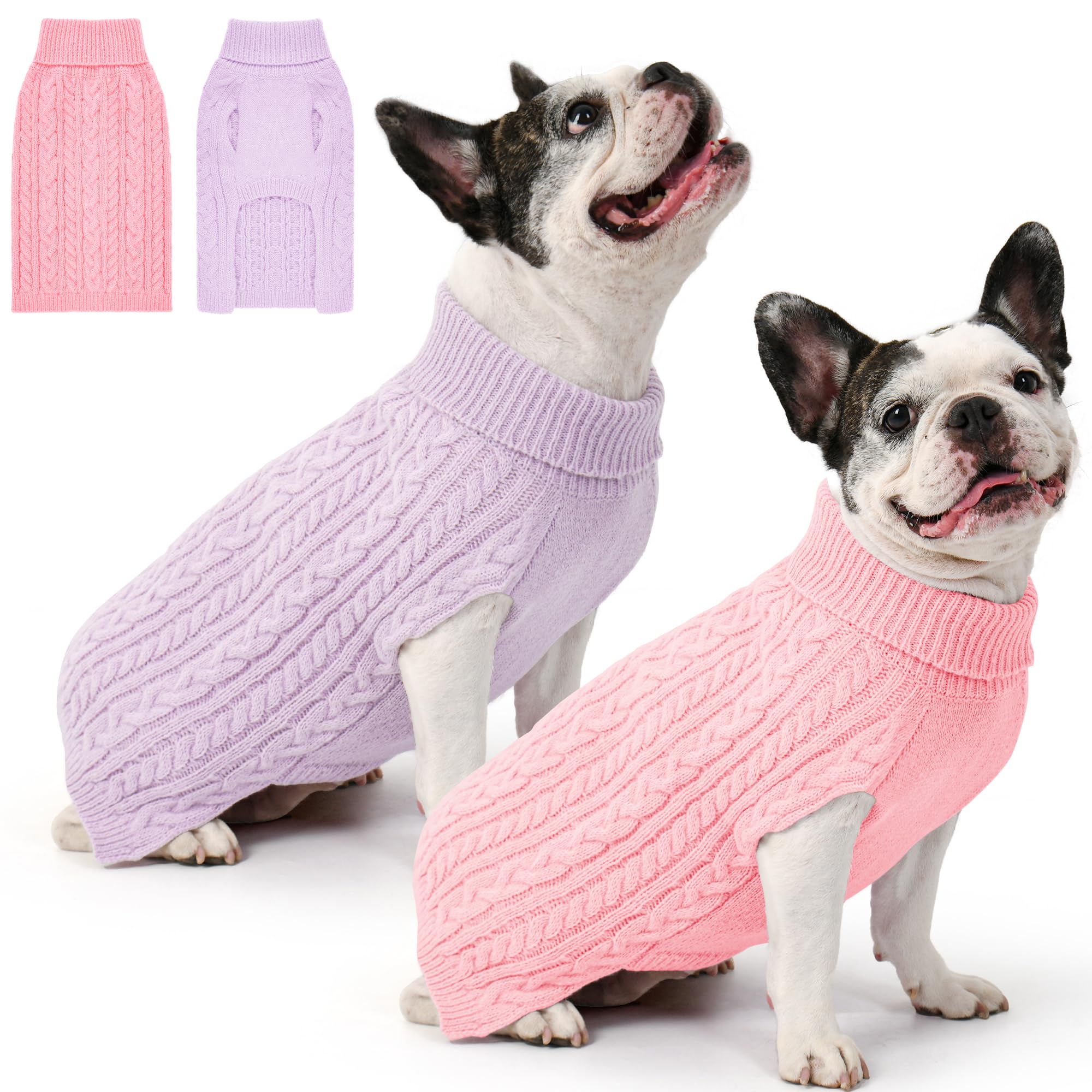 Lorehelina sudadera para perro mediano con cuello alto, ideal para paseos fríos
