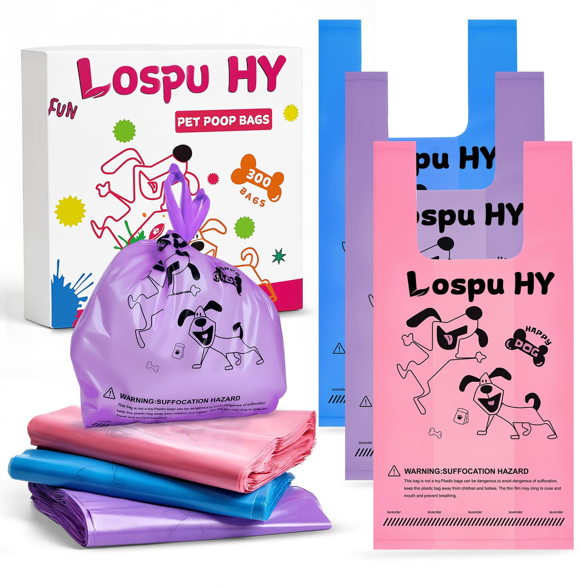 Bolsas para perros Lospu HY extra gruesas y resistentes.