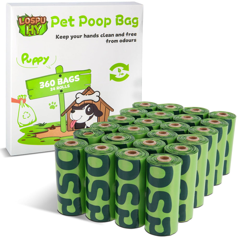 Bolsas para heces de perros Lospu HY, resistentes y listas para paseo.