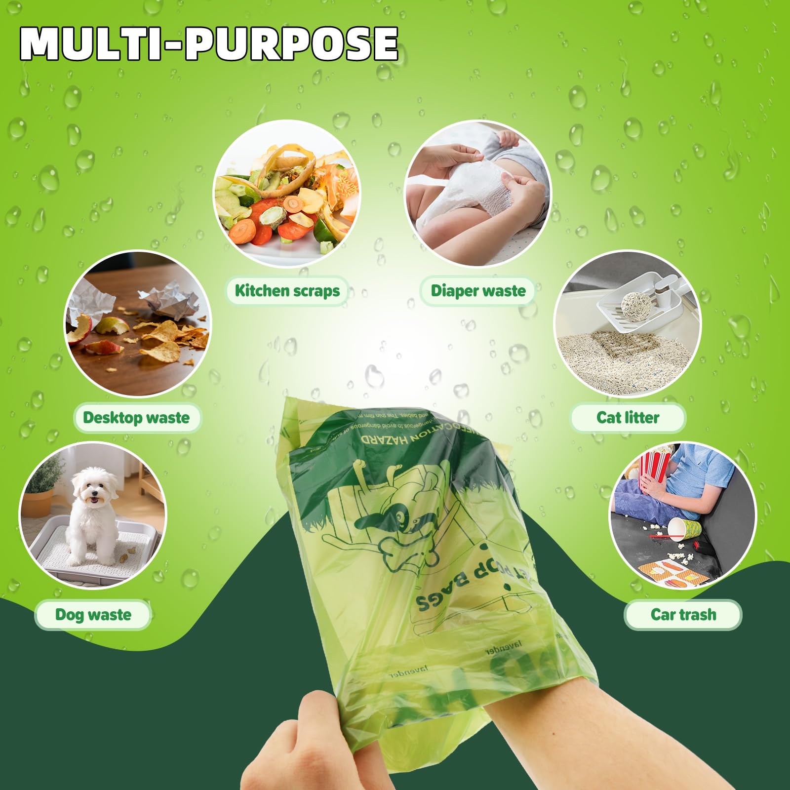 Bolsas ecológicas de Lospu HY con mezcla de maicena para opción responsable.