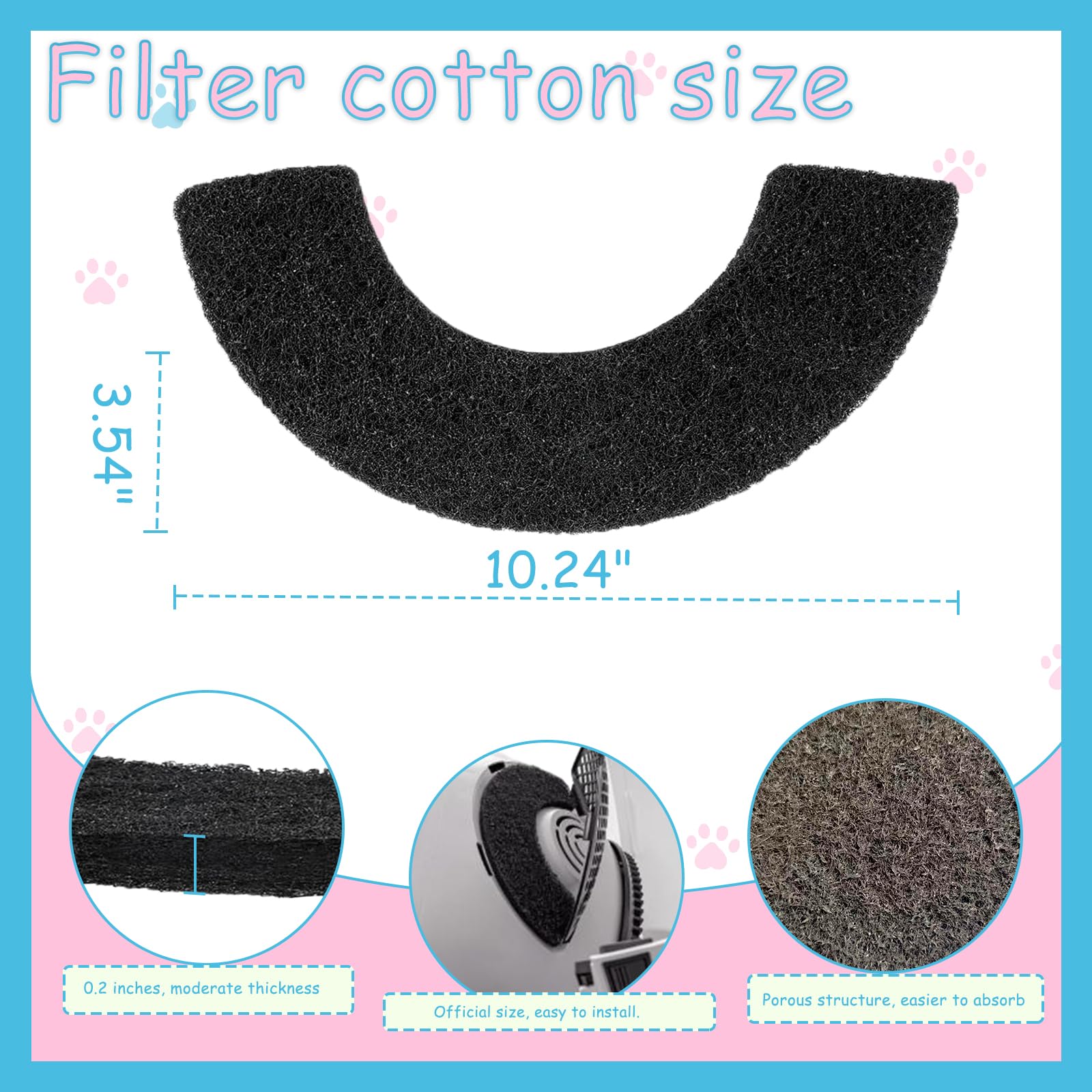 losuin filtro carbón para absorción de olores en la caja