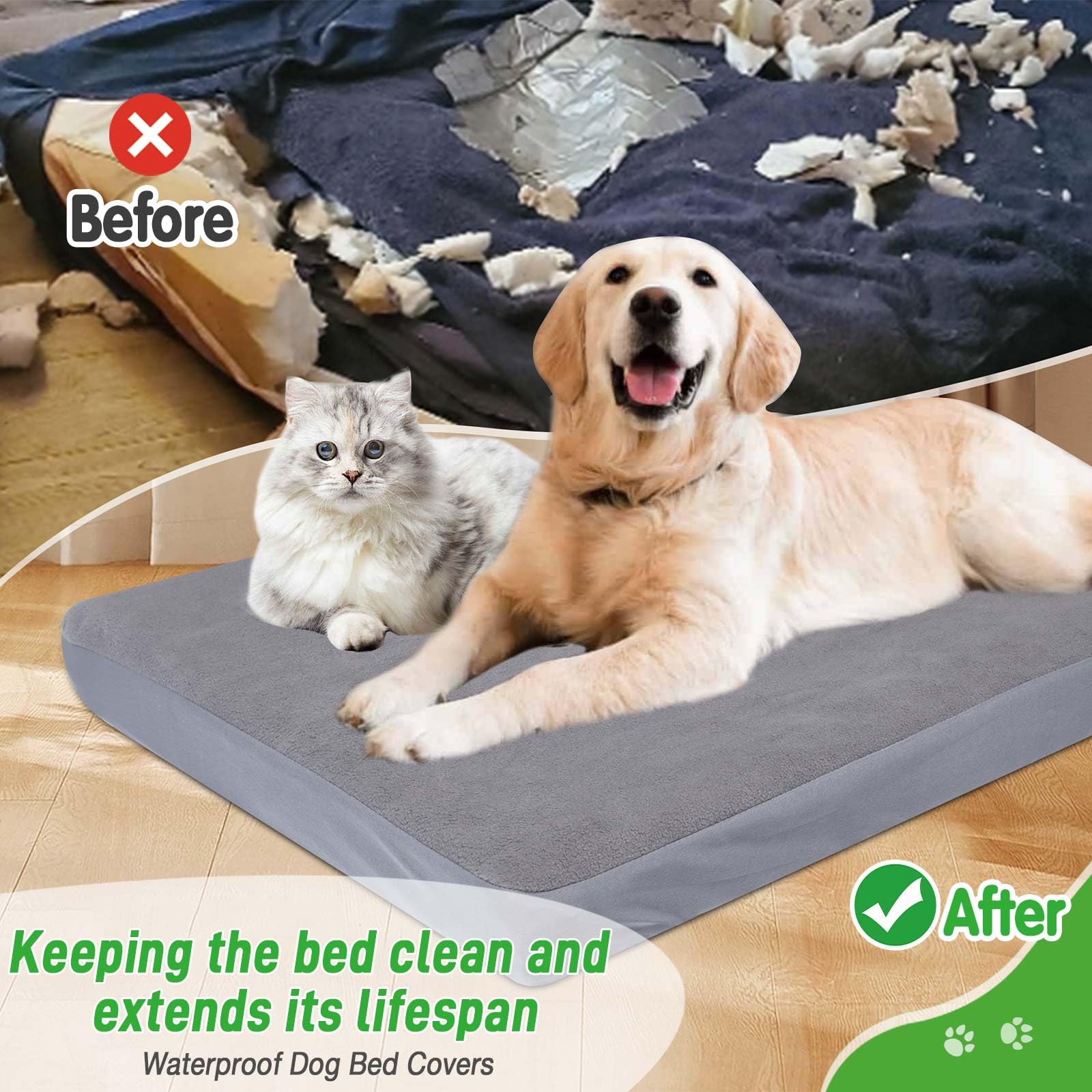 Funda LotuFlor lavable para cama de perro: fácil de limpiar