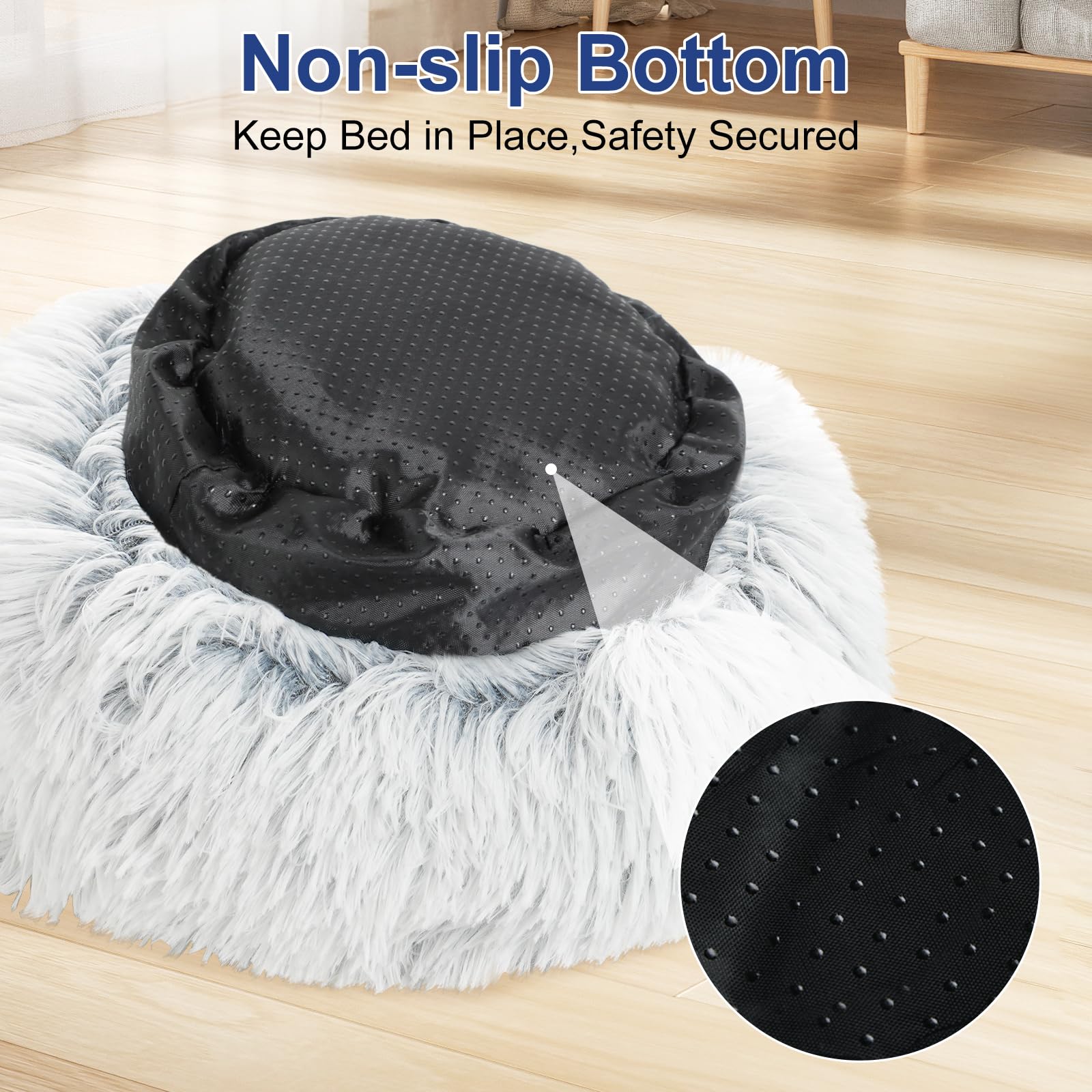 LoungingLife base Oxford anti deslizante gris negro para seguridad.