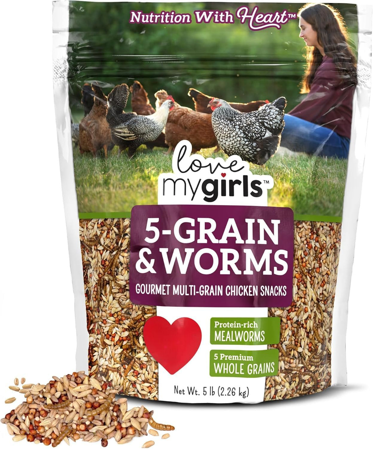 Love My Girls Snacks: cinco granos y gusanos de harina, sabor irresistible y nutrición equilibrada.