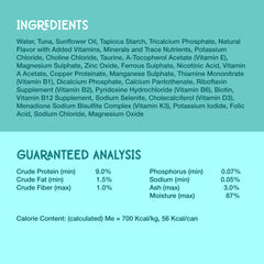 LOVE, NALA atún de calidad humana, lata de 80 g como ingrediente principal natural.