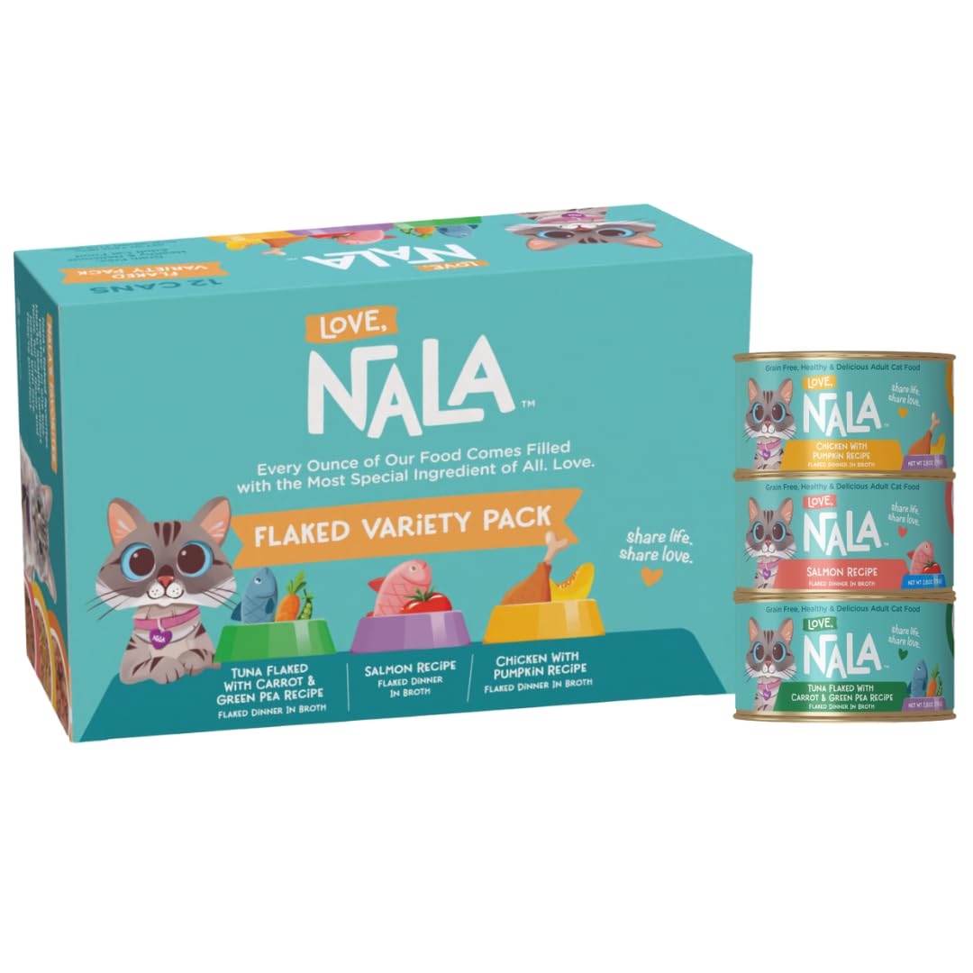 LOVE, NALA atún con zanahoria y guisantes: nutrición equilibrada para el pelaje.