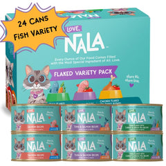 LOVE, NALA pescado en trozos: variedad para gatos adultos y proteína magra.