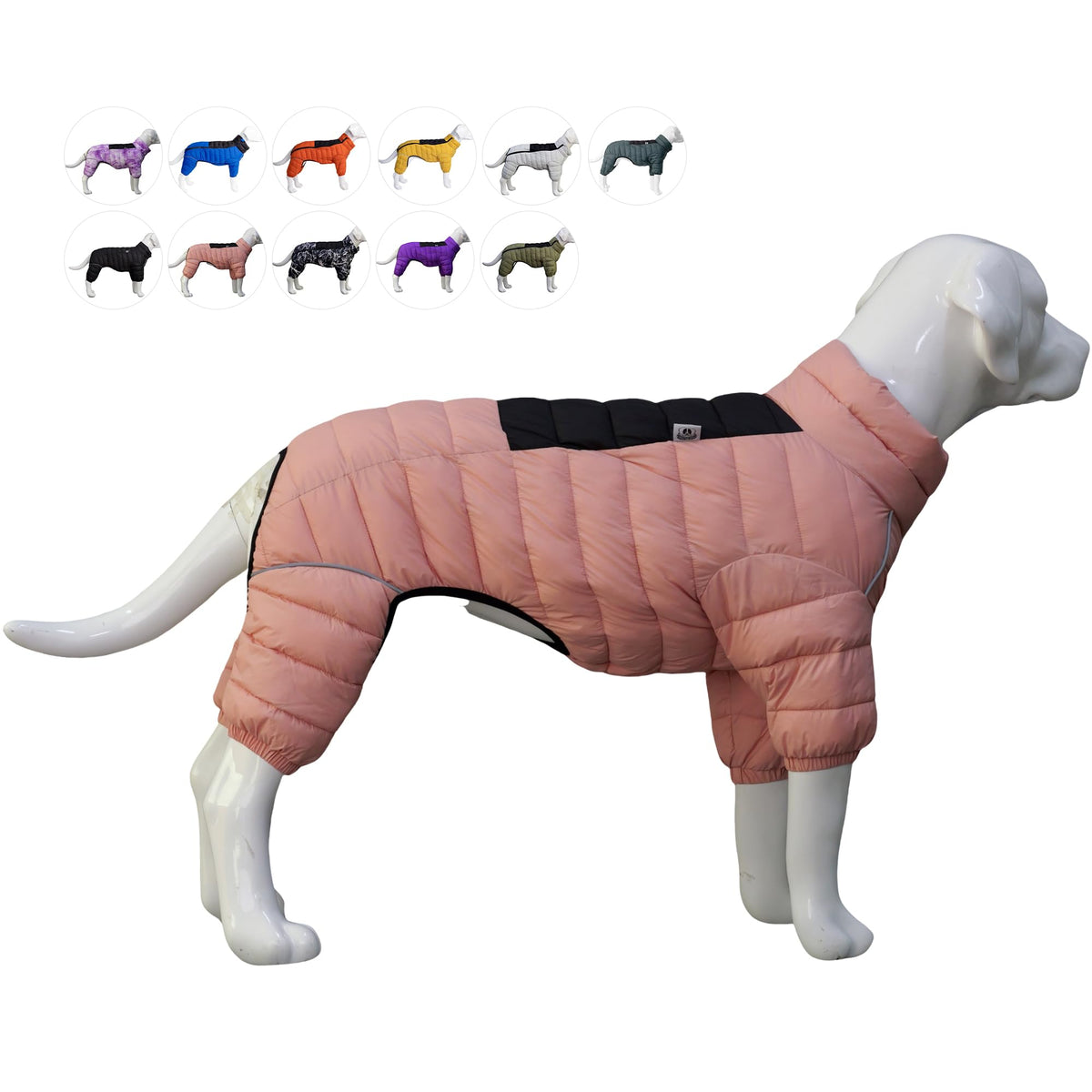 Lovelonglong chaqueta-perro-calor-frontal: mantiene a tu perro abrigado durante el paseo.