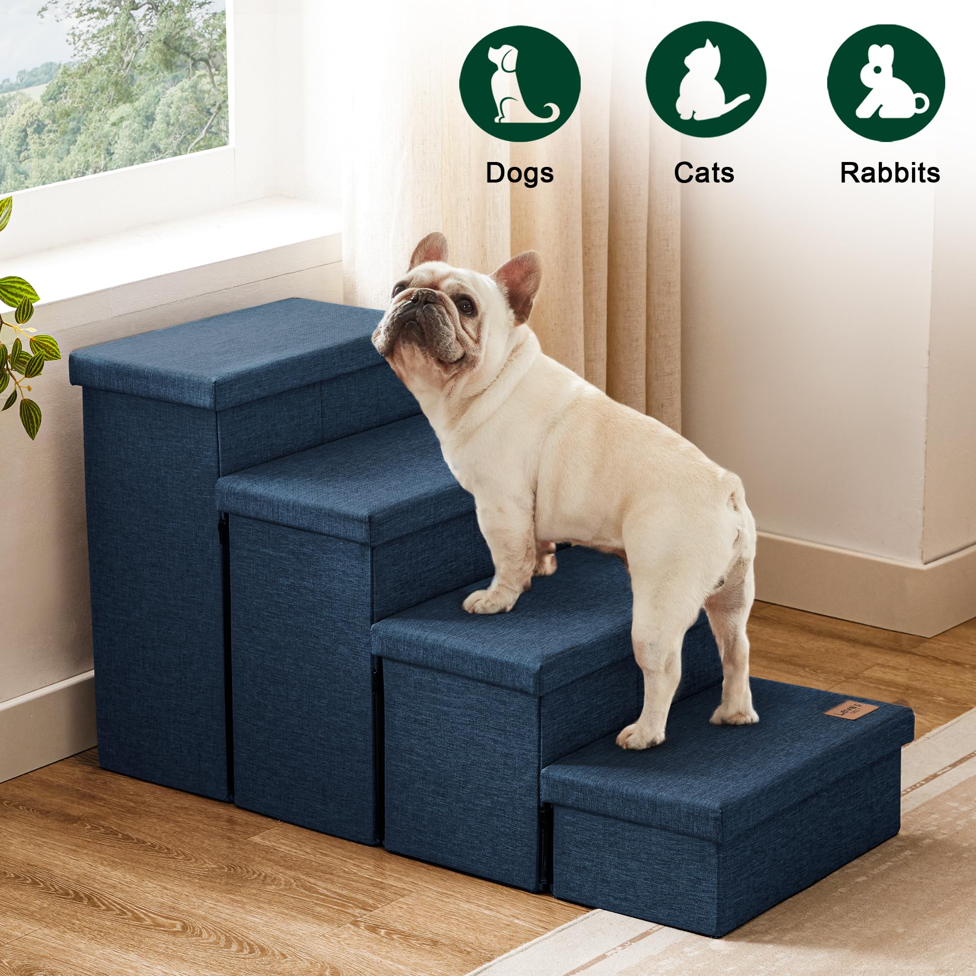 Love's cabin almacenamiento bajo los escalones para accesorios de mascotas