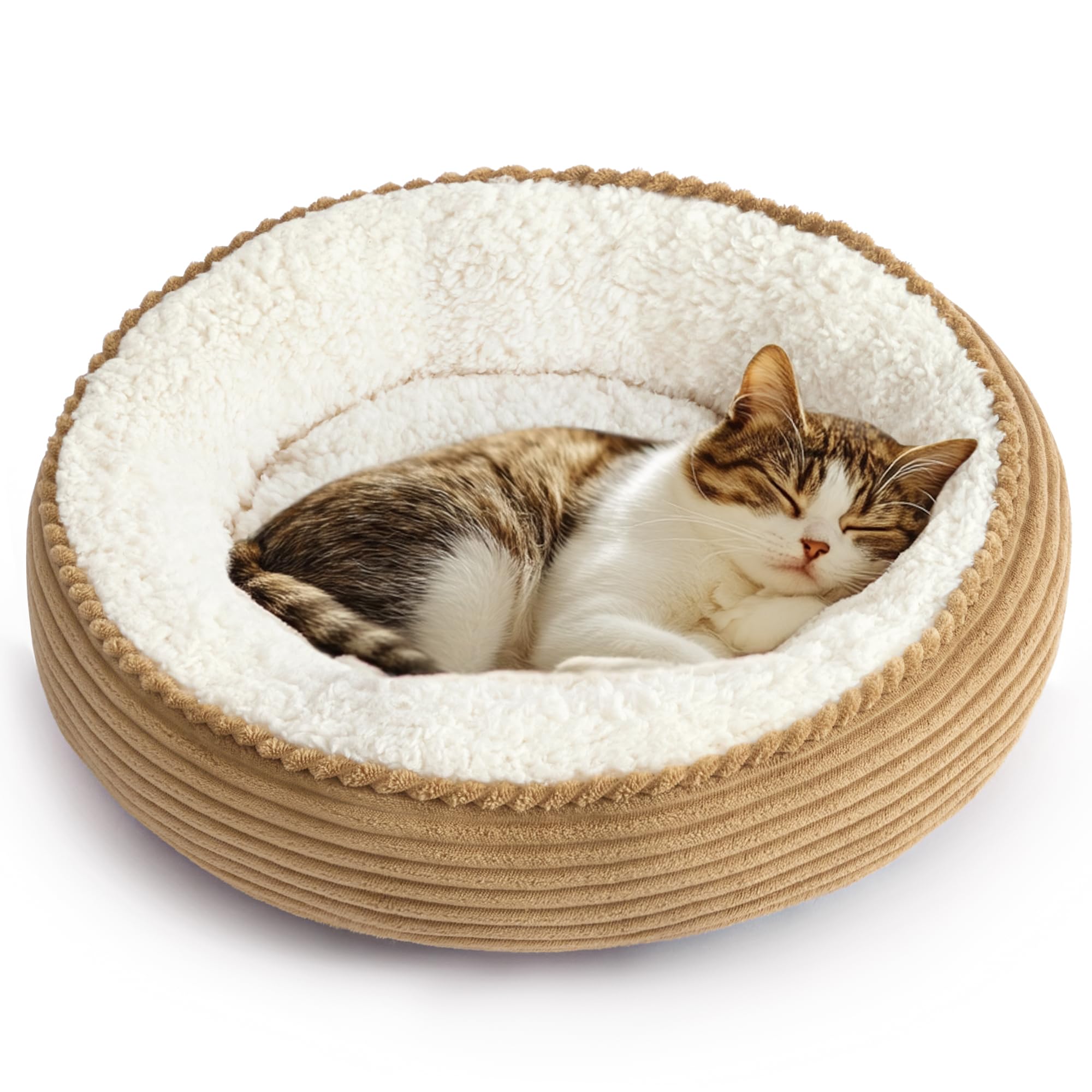 Love's cabin cama donut 20 pulgadas: refugio suave para mascotas.