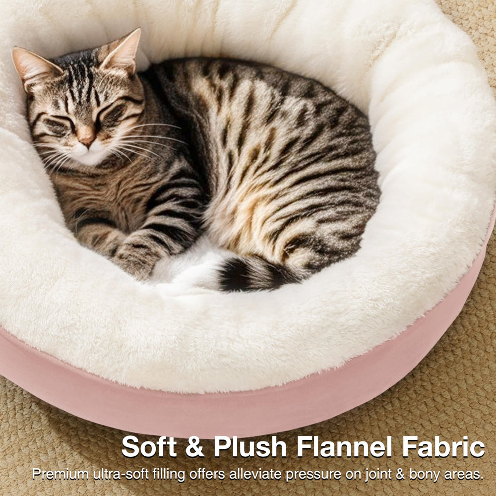 Love's cabin cama donut con materiales certificados OEKO-TEX para seguridad.