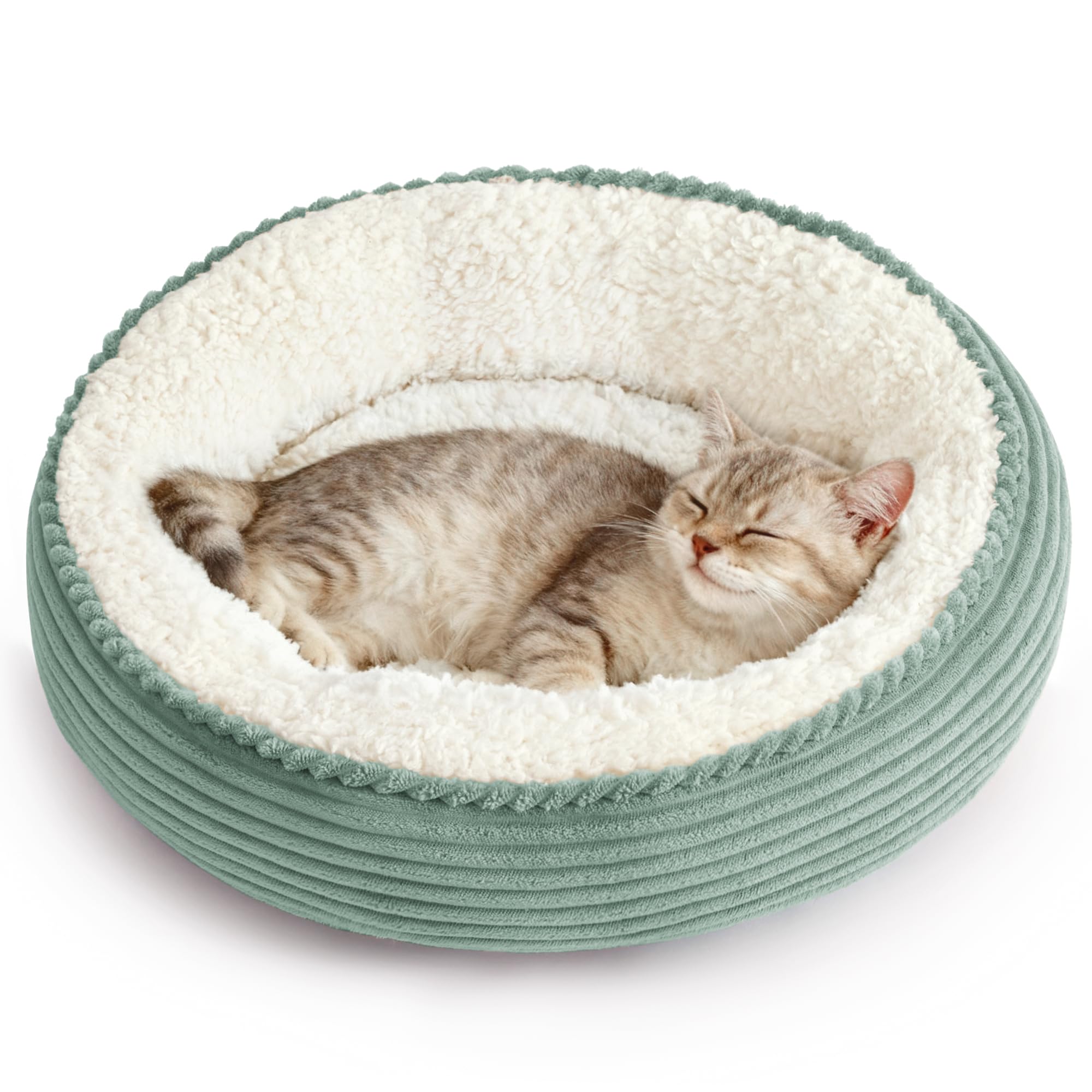 Love's cabin cama redonda donut para gatos: refugio suave y seguro