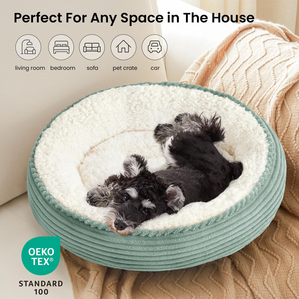 Love's cabin cama-donut-lavable-a-maquina facilita la limpieza.