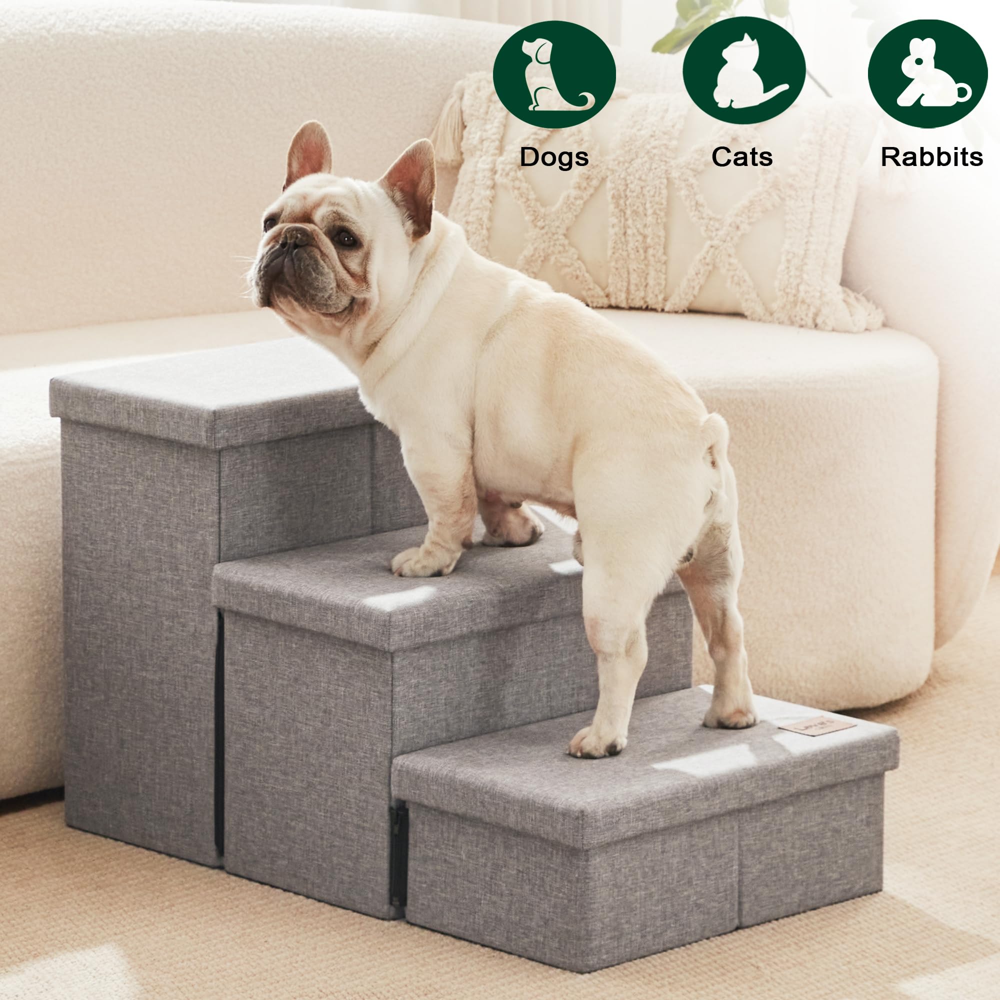 Love's cabin escalera soporta hasta 200 libras para perros grandes.