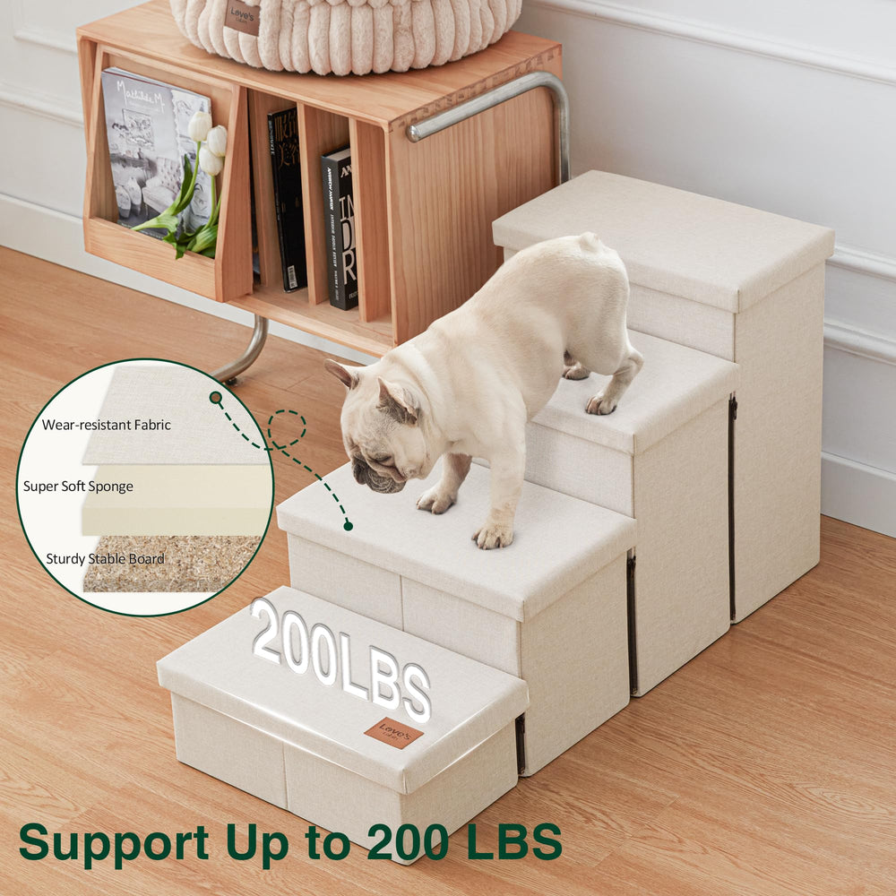 Love's cabin escalera 200 lb: soporte estable para mascotas grandes.