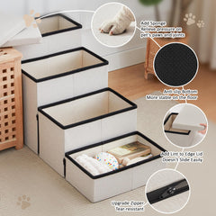 Love's cabin escalera beige 4 pasos plegables: fácil de guardar.