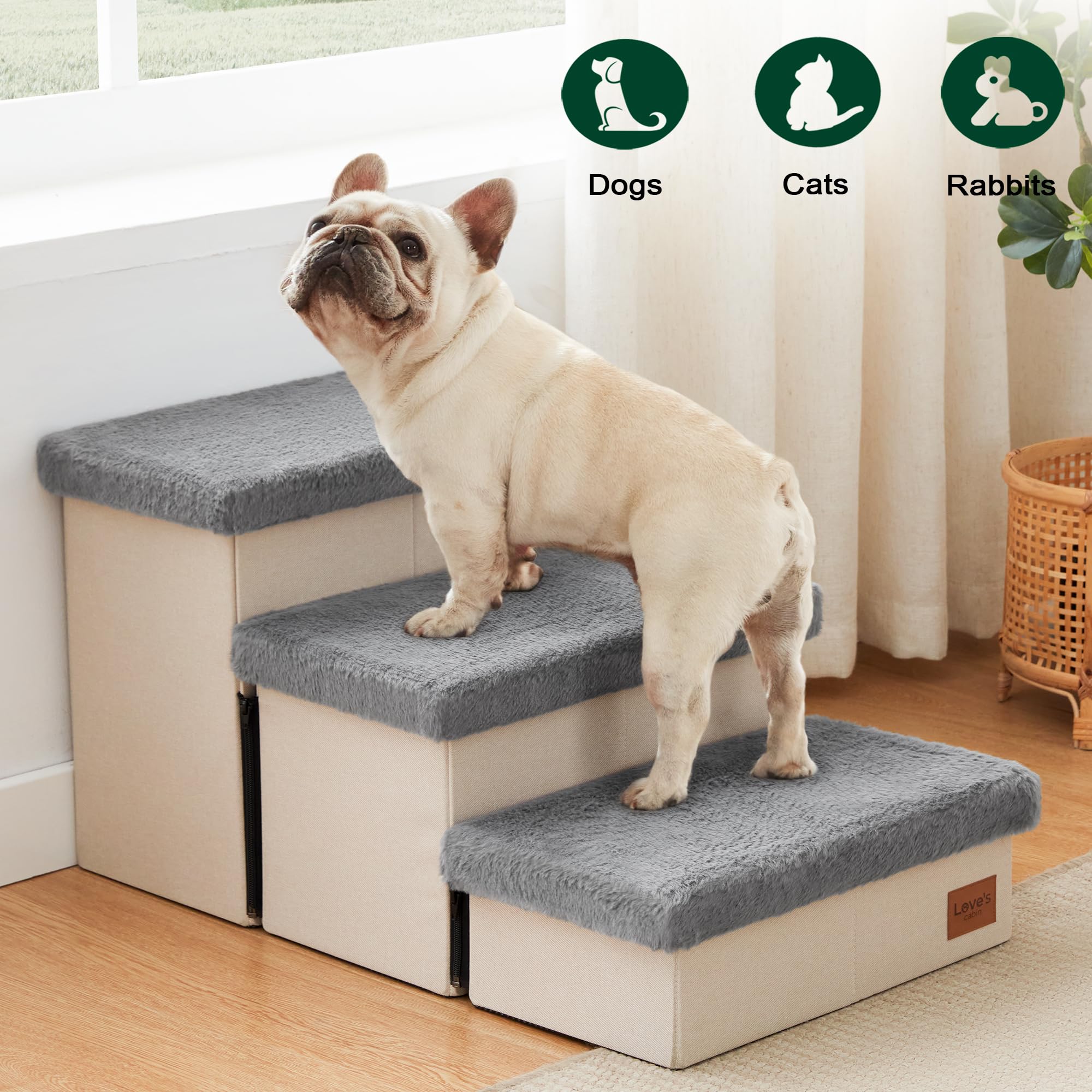 Love's cabin capacidad de hasta 200 libras, apta para perros grandes.
