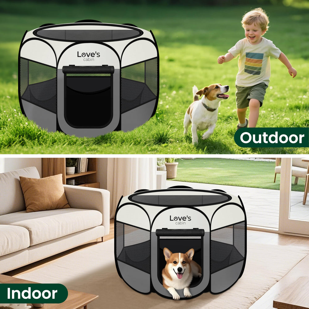 Love's Cabin Playpen versátil para gatos, perros y otros pequeños