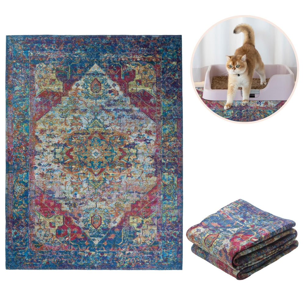 Lovewag alfombrilla lavable para gatos, diseño impermeable evita filtraciones.