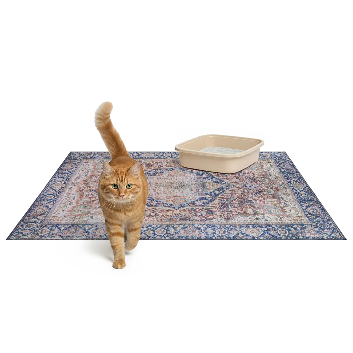 Alfombra Lovewag para arena de gato, 36x48, captura partículas y suaviza las patas.