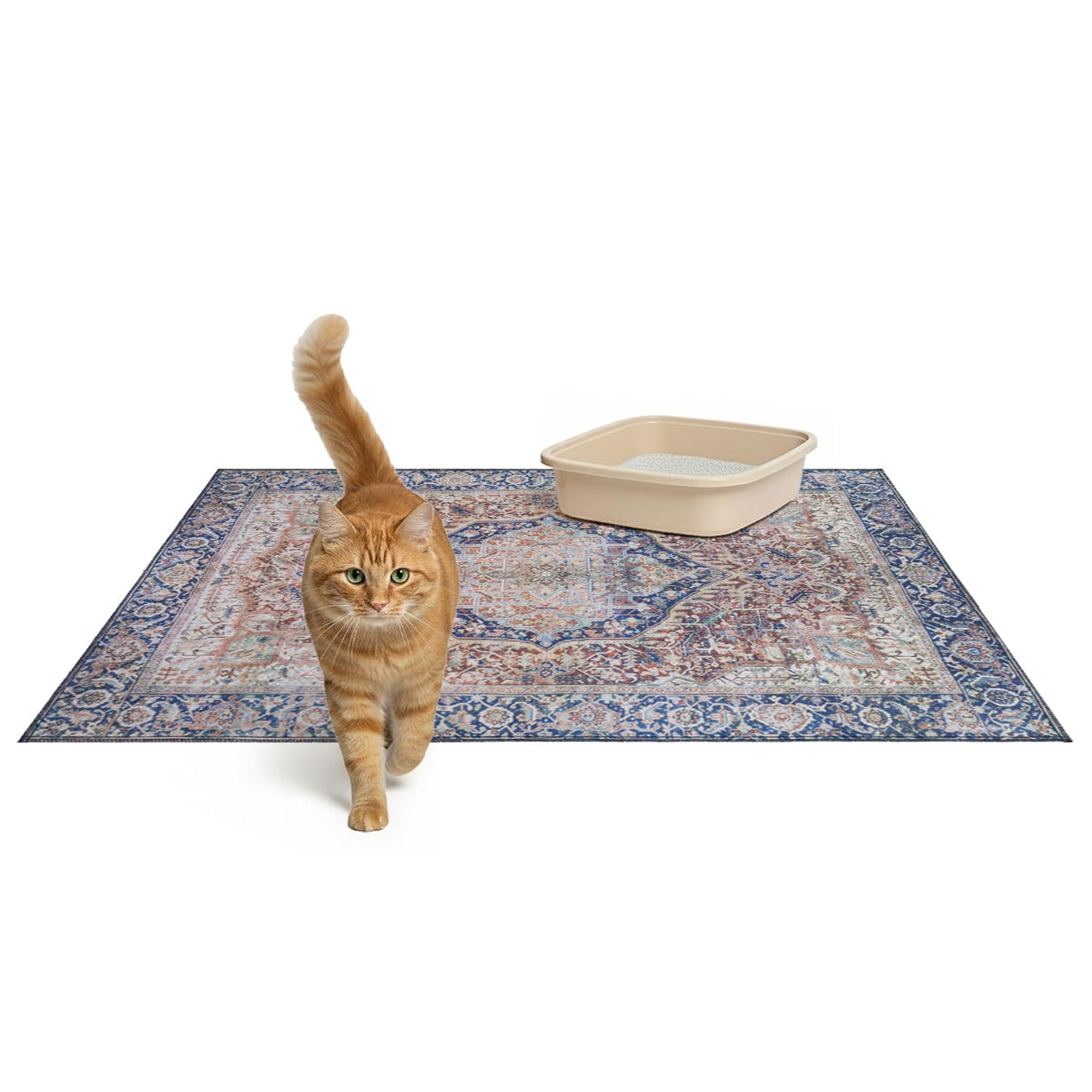 Alfombra Lovewag para arena de gato, 36x48, captura partículas y suaviza las patas.
