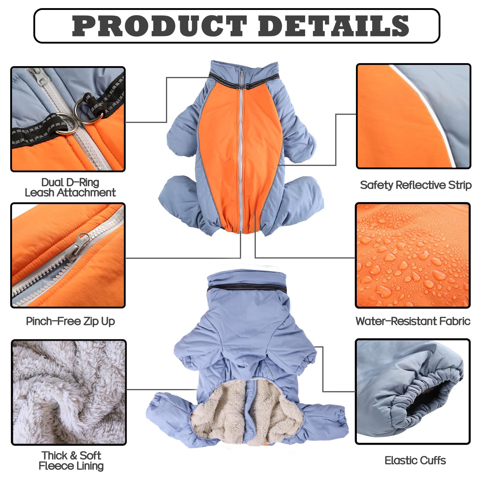 LOVINFURBABY HazeBlue forro polar interior suave para confort cálido