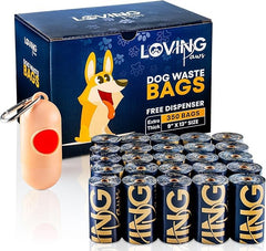 LOVING Paws bolsas de caca para perro, rollo de 350, extra gruesas y duraderas