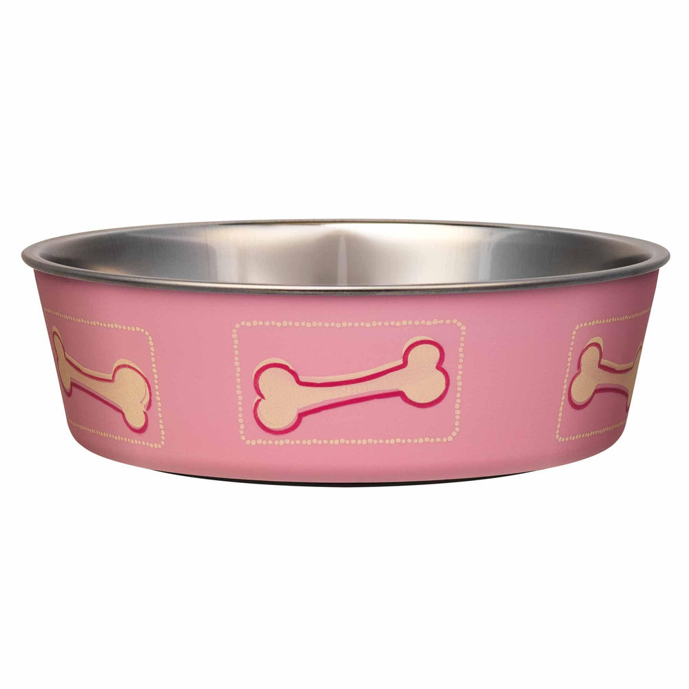 Bella Bowl de Loving Pets, interior de acero inoxidable para comida higiénica.