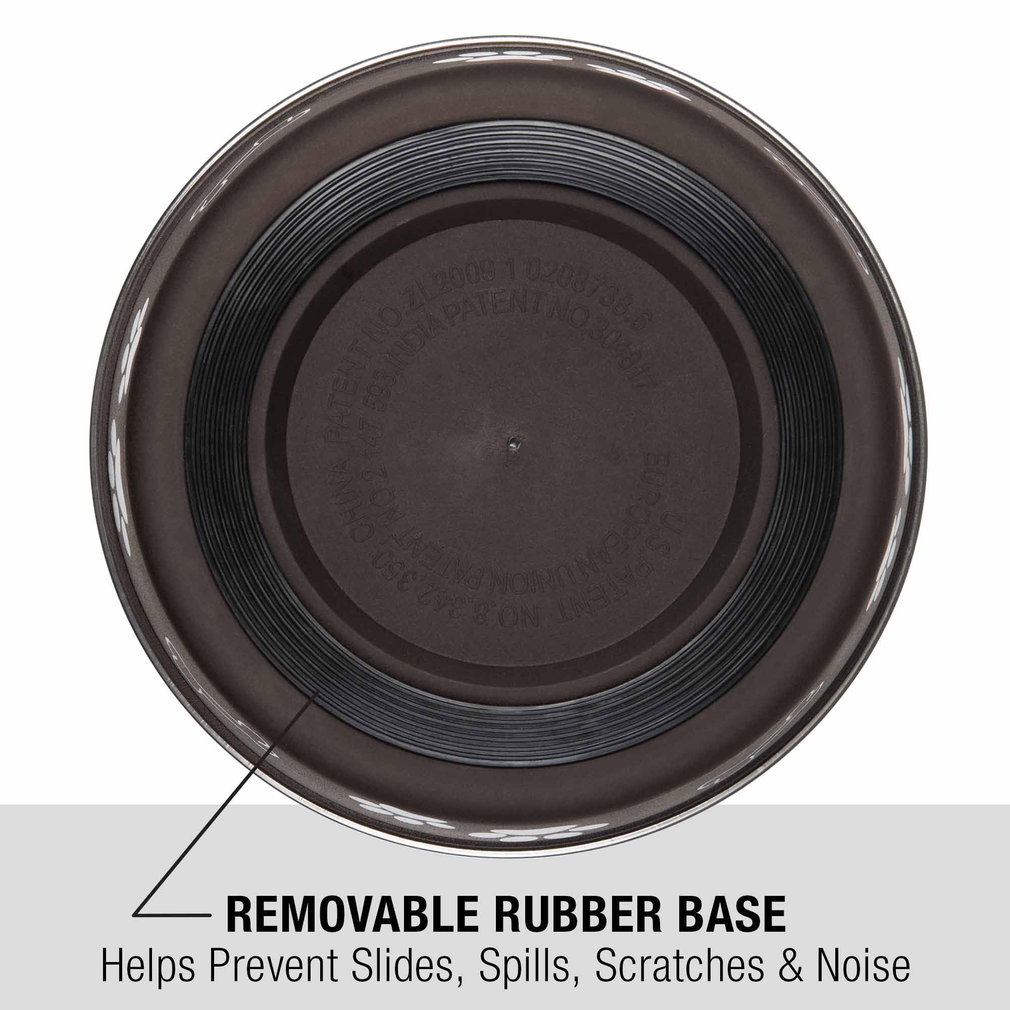 Loving Pets Bella Bowl: base de goma desmontable que previene deslizamientos.