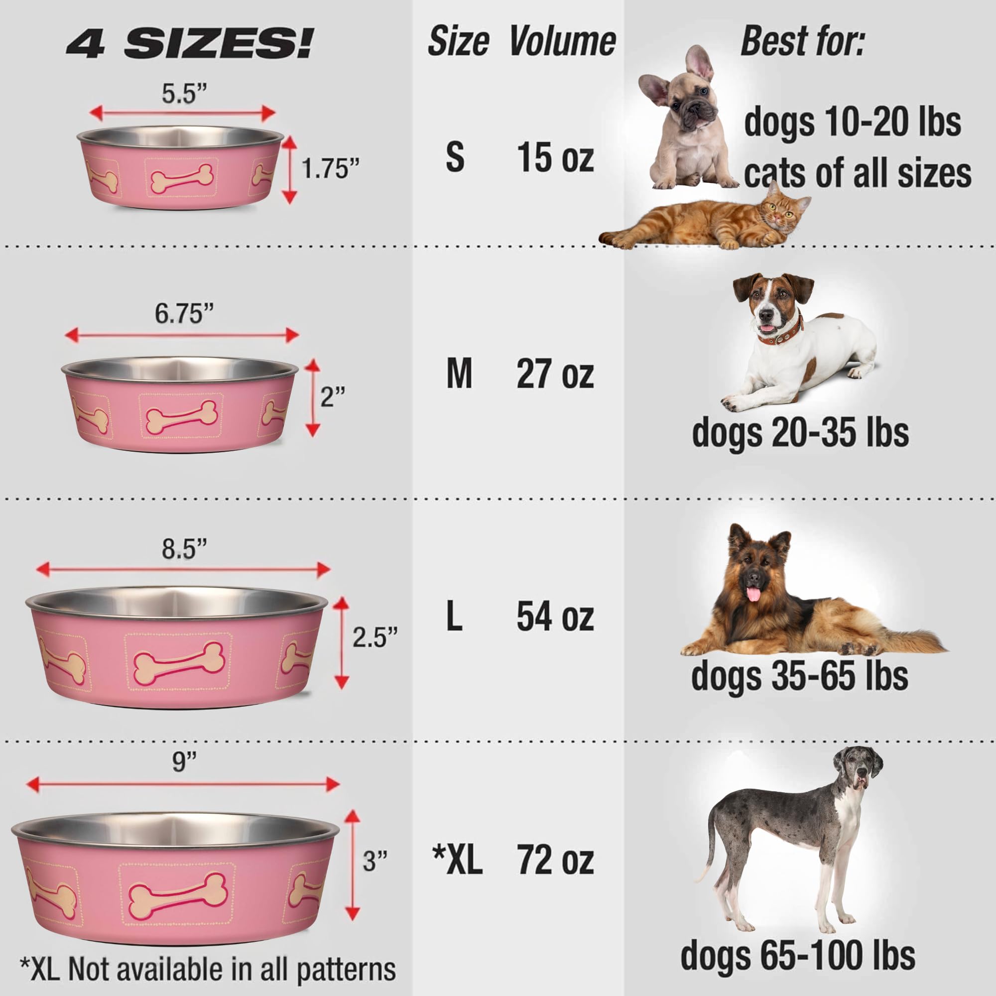Bella Bowl de Loving Pets, ideal para casa y viaje, para perros y gatos.