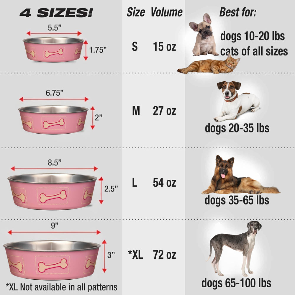 Bella Bowl de Loving Pets, ideal para casa y viaje, para perros y gatos.