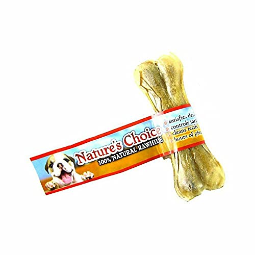 Hueso prensado de cuero crudo Loving Pets, 4,5 pulgadas, promueve entretenimiento seguro