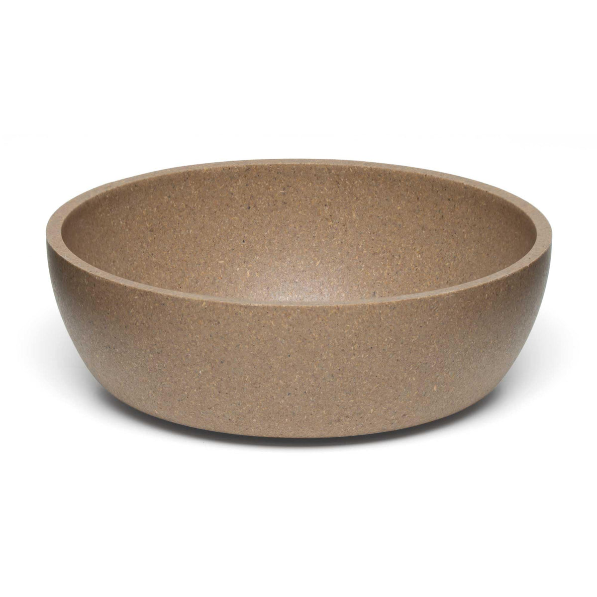 Tazón Dolce Bamboo de Loving Pets en color café con base antideslizante para comidas ordenadas.
