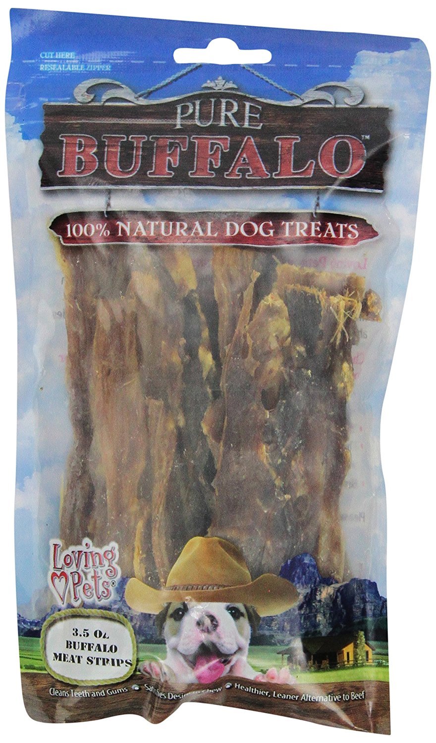 Loving Pets filete pulmón búfalo: snack proteico natural para perros activos y entrenamientos.