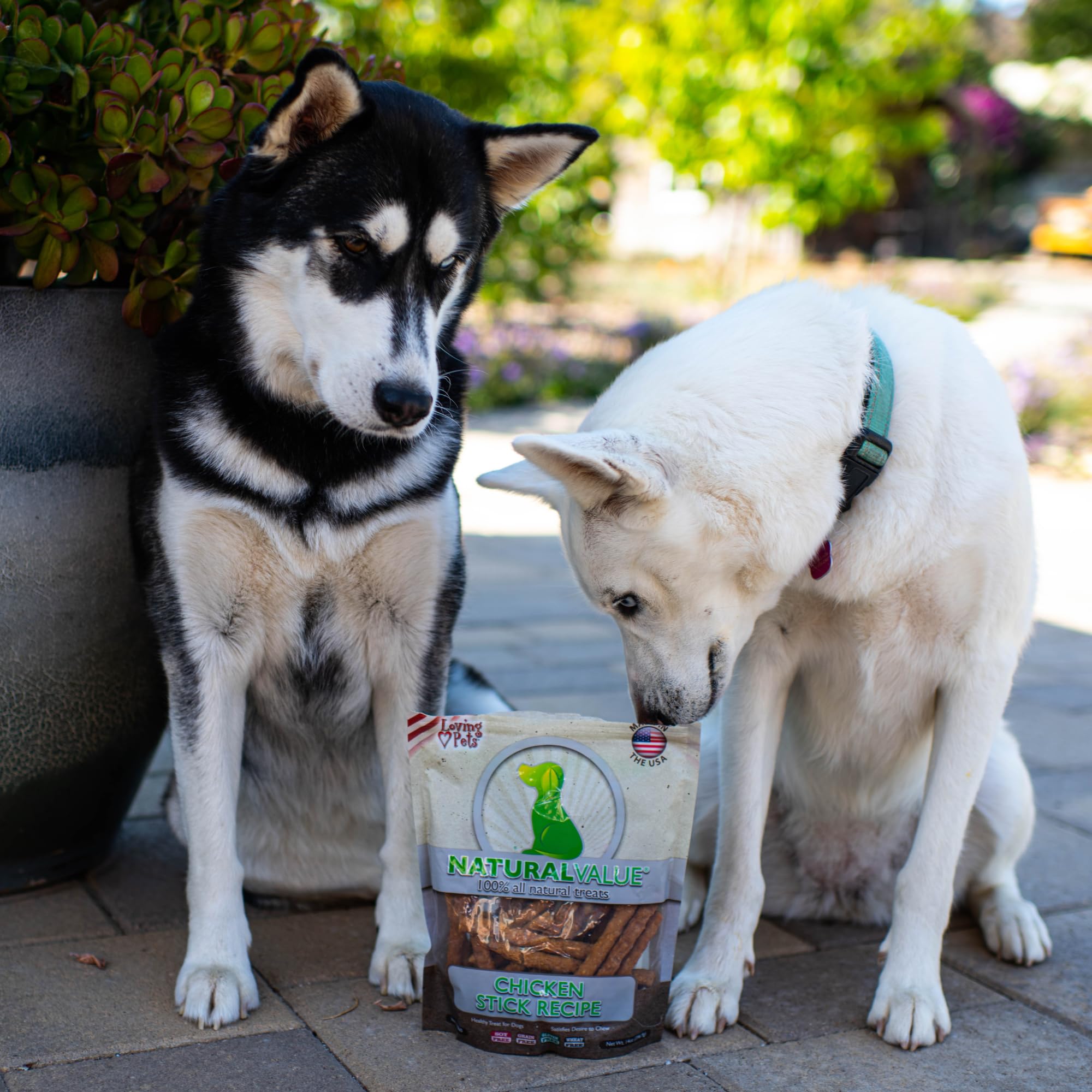Loving Pets Natural Value palitos sin subproductos ni gluten.