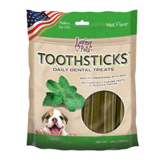 Loving Pets palitos dentales menta fresca en empaque para higiene bucal