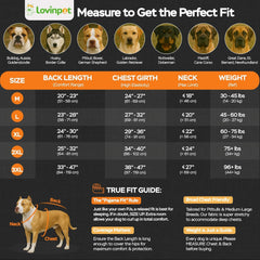 LovinPet pijamas para perros grandes, tejido algodón 65, suave y transpirable.
