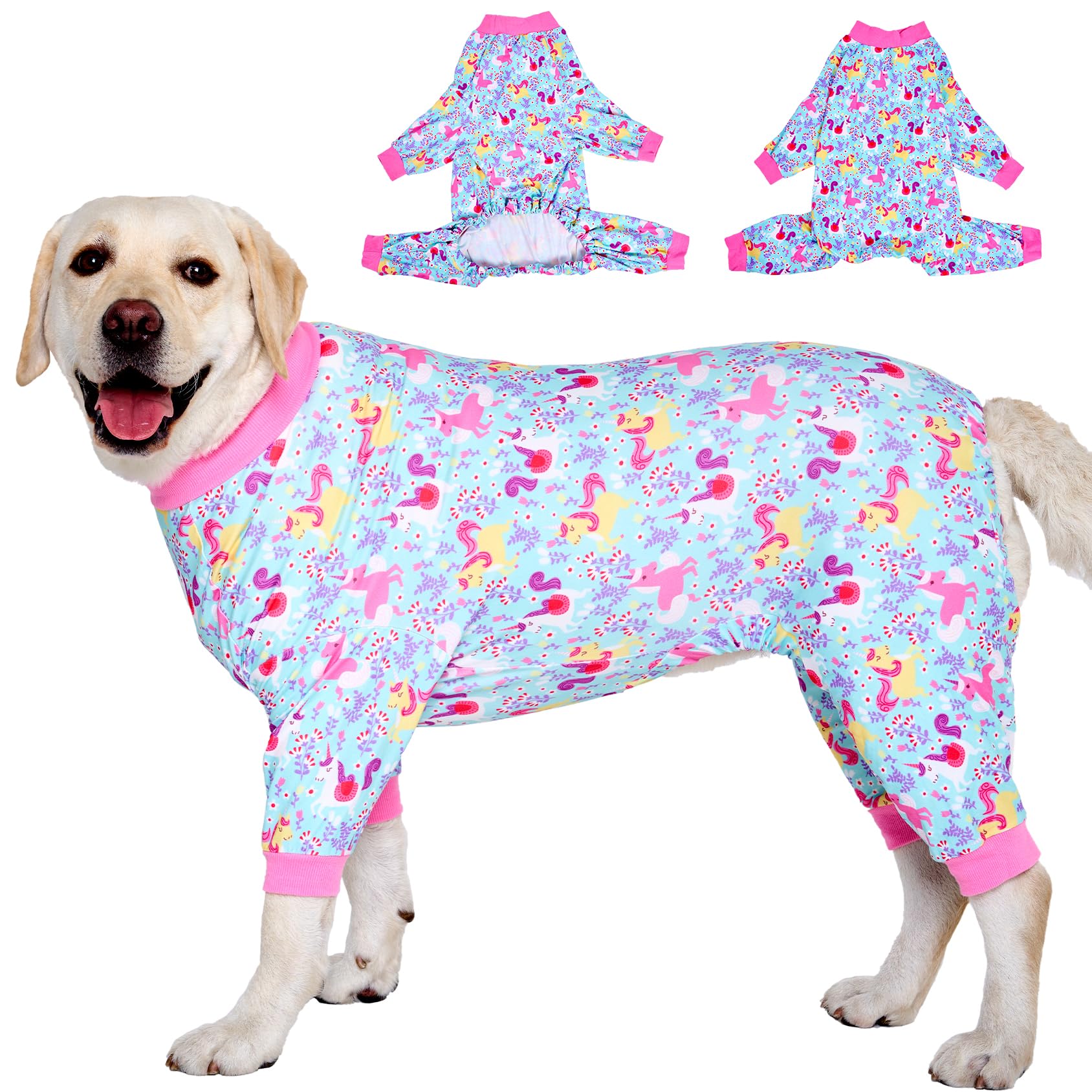 LovinPet pijama para perros grandes con unicornio marino, ideal para estilos divertidos y fantasía.
