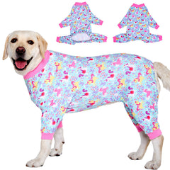 LovinPet pijama para perros grandes con unicornio marino, ideal para estilos divertidos y fantasía.