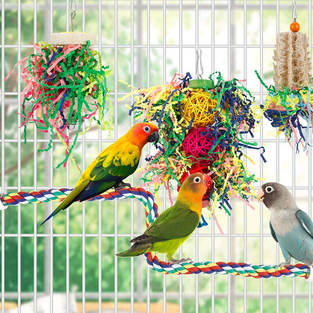 LovyoCoCo juguete de papel crinkle para aves, perfecto para desgarrar y forraje