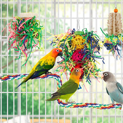 LovyoCoCo juguete de papel crinkle para aves, perfecto para desgarrar y forraje