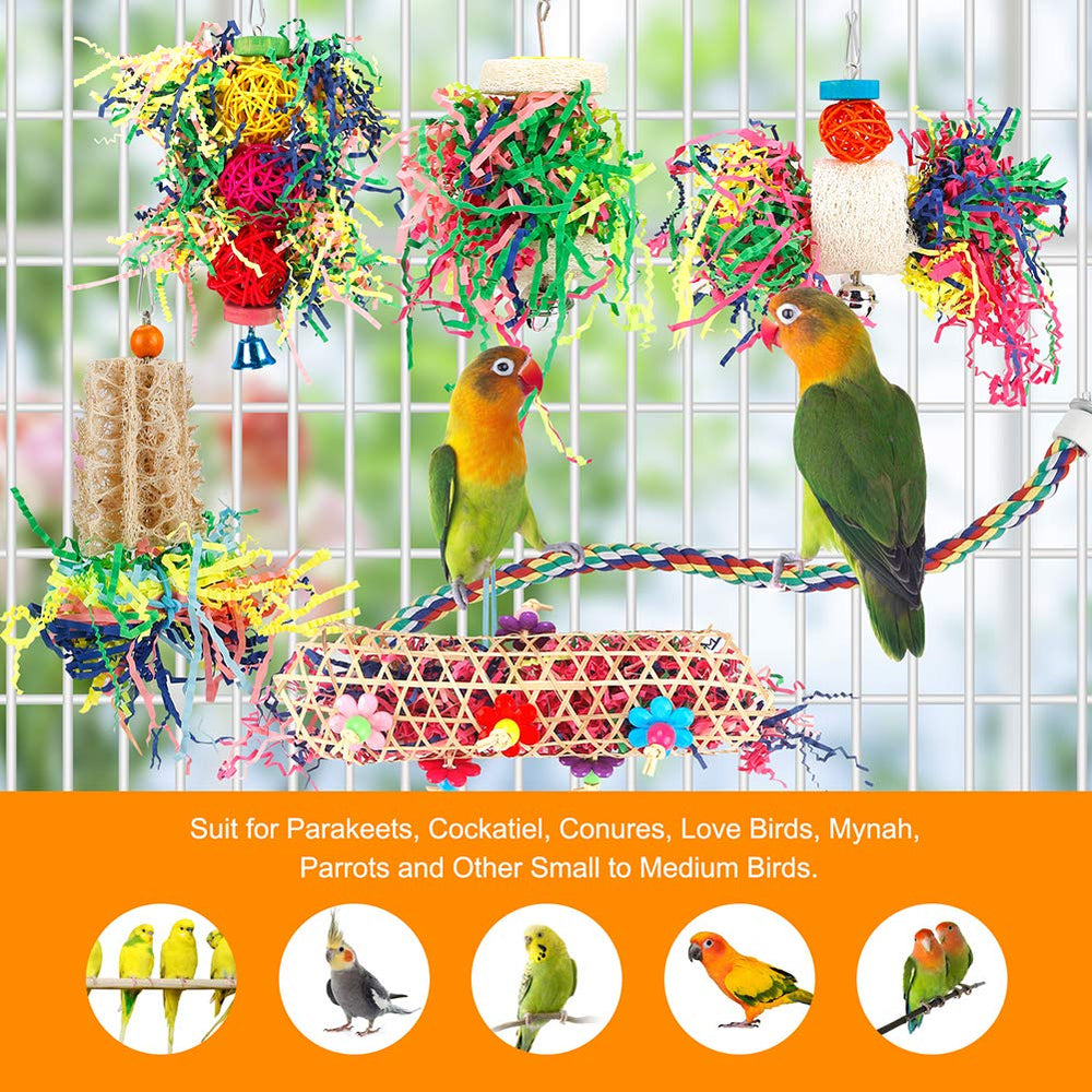 LovyoCoCo juguete seguro para aves pequeñas y medianas para forrajeo