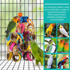 LovyoCoCo juguete colorido para aves colgante en jaula
