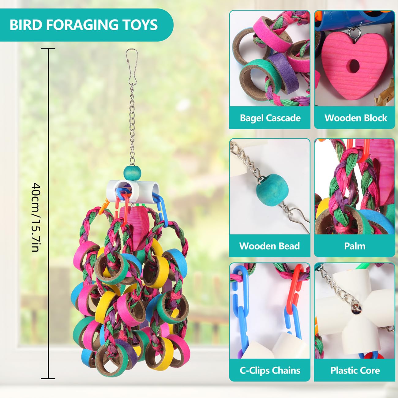 lovyocoCoCo: juego para aves pequeñas, ideal para entrenamiento y entretenimiento.