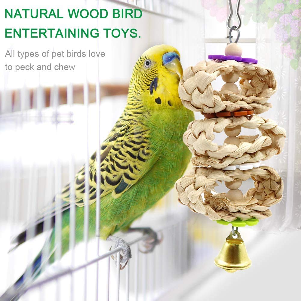 lovyocooco juguete para pajaro masticable, varias formas para explorar