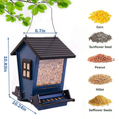 LSCQYYCC comedero aves anticardillas con peso activado, protege semillas
