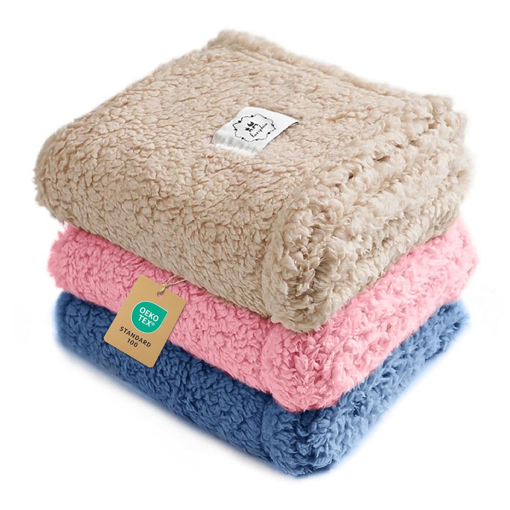 Manta luciphia beige para perros, suave al tacto y ideal para siestas tranquilas