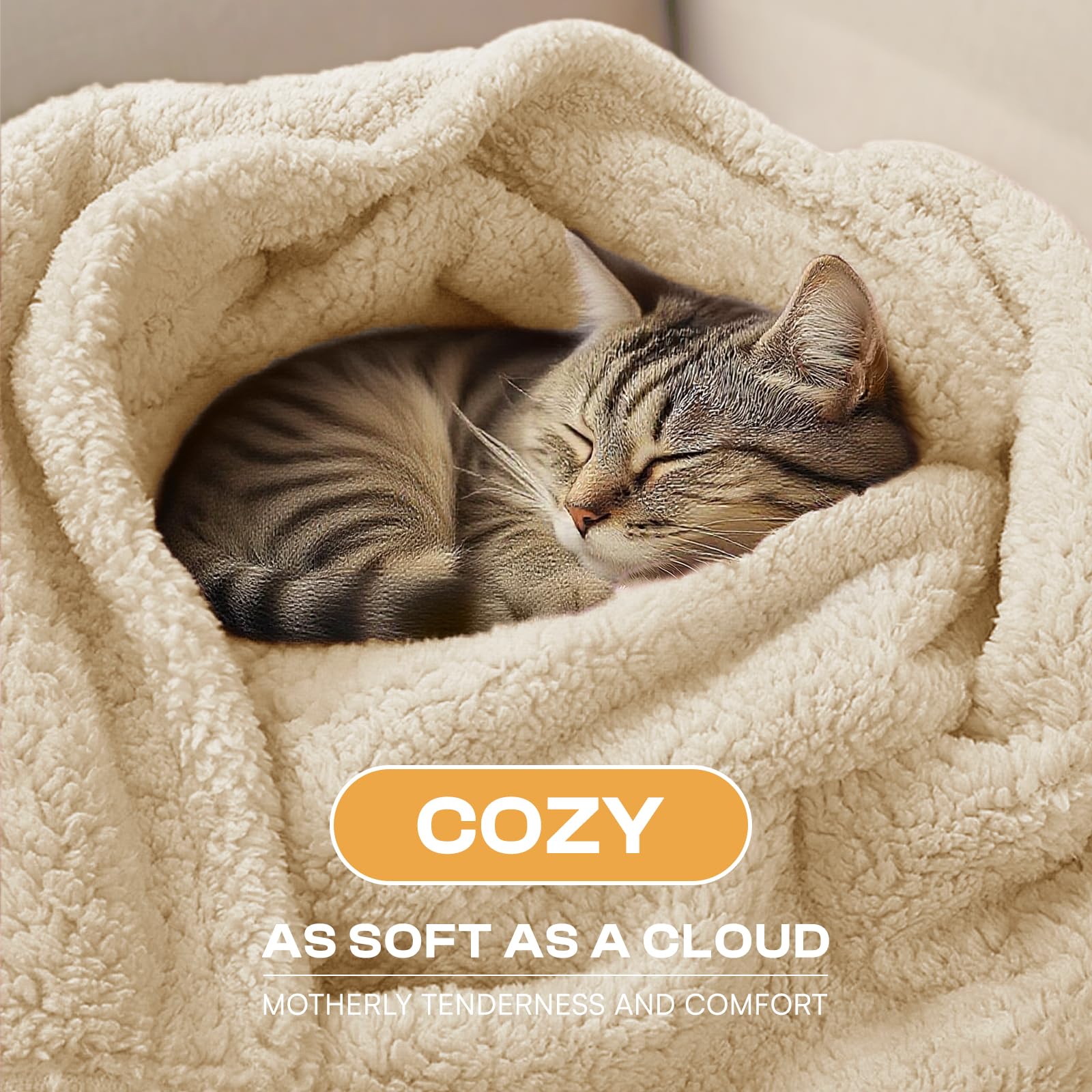 Luciphia Manta doble cara sherpa para mascotas brinda calor suave
